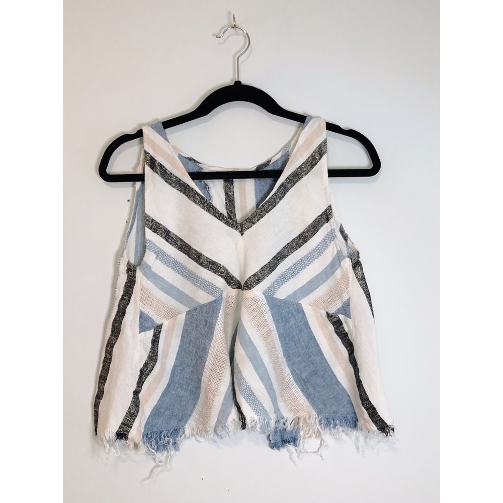 Rocks & Indigo Linen Striped Tank